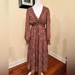 By The River Long Sleeve Floral Dress